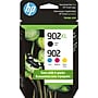 HP 902XL/902 Black High Yield and Cyan/Magenta/Yellow Standard Yield Ink Cartridge, 4/Pack (T0A39AN#140)~#|#~39B8F8DE-47CB-4D01-BB99B13F2C68375C_sc7