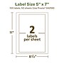 Avery EcoFriendly Laser/Inkjet Rectangle Multipurpose Labels, 5" x 7", White, 100/Box (94258)~#|#~39B97227-44DE-4B7B-BCC907AA5E3066D6_sc7