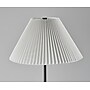 Simplee Adesso Jeremy 60.75"H Black Floor Lamp with White Pleated Fabric Shade (SL9500-01)~#|#~39B9E665-BFF3-494C-9DA5FA3C150C174E_sc7