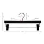 Nahanco 14" Wood Skirt/Slack Hanger With Clips, Natural, 100/Pack (21014RC)~#|#~39BAE918-1675-42DB-A90C296AE67CAD10_sc7