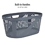 Mind Reader 10.57-Gallon Laundry Basket with Handles, Plastic, Gray, 2/Set (2HHAMP40-GRY)~#|#~39C0802A-4A90-4822-87E525578D6276D1_sc7