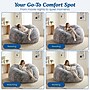 Sealy Bala Faux Fur Foam Bean Bag Chair, Grey (59939)~#|#~39C0BE96-02B2-488A-975274705BC50971_sc7