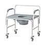 Medline Bariatric Commode, Fixed Arms, Back Bar, Aluminum Frame, 1000 lb. Capacity (G1-507BWX1)~#|#~39C414C7-627F-41A5-95AAF61EA99F418C_sc7