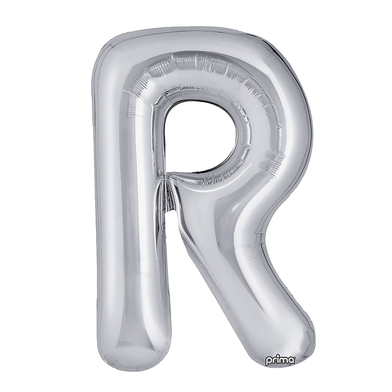 Party City 16" "R" Foil Balloon, Silver, 2/Pack (AM60050280-18) image 1