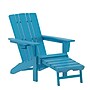 Flash Furniture Halifax Adirondack Chair with Cup Holder and Pull Out Ottoman, Blue (LEHMP1045110BL)~#|#~39C8A669-A78D-4CA7-80CA8FD98E7D5F20_sc7