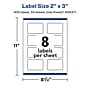Avery Laser/Inkjet Rectangle Glossy Labels, 2" x 3", Clear, 400 Labels/Box (94237)~#|#~39C8E555-509C-4085-B23B4D2E026A61E7_sc7