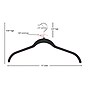 Nahanco 17 3/8" Velvet Slimline Top Hanger, Black, 100/Box (HSL17SB)~#|#~39CA5B8F-73ED-400F-80BFA2F0A9BDB277_sc7