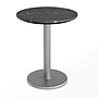 Flash Furniture TopGuard 24" Round Wood Dining Table with Round Base, Black Faux Marble/Silver Base (STRD24BMATR18S)~#|#~39D1D4F4-E753-4B28-983176345E0CCEEF_sc7