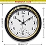 Infinity Instruments Classic Gold Trim Indoor/Outdoor Wall Clock, 12"Dia. (20304BG-4553)~#|#~39D32E20-15BD-4446-B63F2093F77760E2_sc7