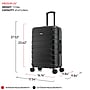 InUSA Trend 24" Hardside Suitcase, 4-Wheeled Spinner, TSA Checkpoint Friendly, Black (IUTRE00M-BLK)~#|#~39DD910D-8AD5-4D92-876133A982B33BDB_sc7