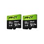 PNY Elite-X 64GB microSDXC Memory Card with Adapter, Class 10, UHS-I, V30 (P-SDU64GX2U3100)~#|#~39E09082-26CA-4DAF-A0AAFD3F09F283BB_sc7