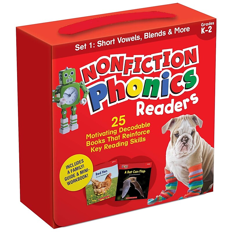 Scholastic Teaching Solutions Nonfiction Phonics Readers: Short Vowels, Blends & More, 25 Books/Set (SC-9781338894721) image 1