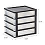 Iris 4-Drawer Desktop Unit, Black/Translucent White, 2/Pack (587019)~#|#~39EF10F4-DF84-40BF-83C9373C435D0767_sc7