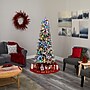 Nearly Natural 6.5-ft Flocked British Columbia Mountain Fir Artificial Christmas Tree in Decorative Planter (T1576)~#|#~39F01375-8006-4864-8BA2720150B05B33_sc7