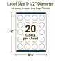 Avery Dissolvable Circle Multipurpose Labels, 1.5" Dia., Off-white, 500/Pack (94506)~#|#~39F2D145-89CA-42A4-96E79164E25136A4_sc7