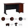 Bush Business Furniture Cubix 60W Desk with Mobile File Cabinet, Hansen Cherry (SRA003HCSU)~#|#~39F32EE9-E94E-44C9-904E7187F9714CDA_sc7