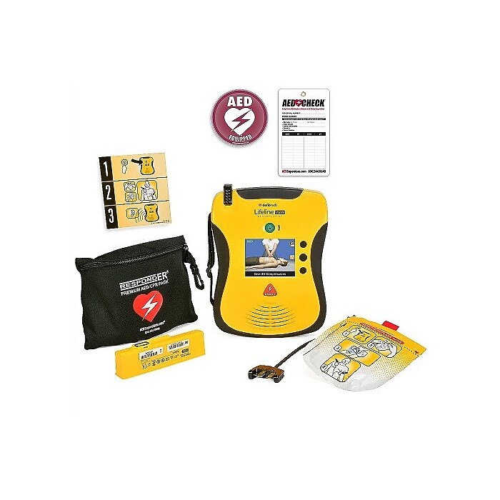 Defibtech Lifeline View Semi-Automatic AED Defibrillator, English