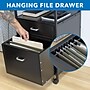 Mount-It! 2-Drawer Mobile File Cabinet, Rolling With Casters, Black (MI-943)~#|#~39F62EC3-00B6-41A5-B7288B61F138304E_sc7