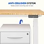 FlexiSpot E7COMMERCIAL 48''W Electric Rectangular Adjustable Bamboo Standing Desk, Bamboo/White (E7WCOMCR4824LBZB)~#|#~39F81A73-9FED-4403-AE6D13A8947E931A_sc7
