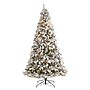 Nearly Natural 9' Flocked White River Mountain Pine Artificial Christmas Tree with Pinecones and 650 Clear LED Lights (T3384)~#|#~39FCCD78-55F5-4F82-A21C8E1C9174CFEA_sc7