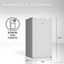 TCL Adjustable Shelves Refrigerator, 3.1 Cu. Ft., White (TRM31S4AW)~#|#~39FF5DFB-E55E-4414-9649B1EF7C00F93E_sc7