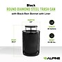 Alpine Industries 4460 Steel Mesh Trash Can with Covered Top with Open Sides Lid, 36 Gallon, Black (ALP4460-01-B)~#|#~3A0019CD-F3D2-4B7C-BA8BA0CD38BD7A96_sc7