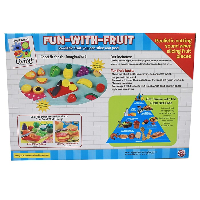 Small World Toys Fun-With-Fruit, Assorted Colors, 13 Pieces/Set