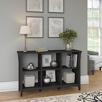 Bush Furniture Salinas 6 Cube Organizer, Vintage Black (SAB148VB-03)