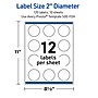 Avery Circle Multipurpose Labels, 2" Dia., White, 120/Pack (19479370482)~#|#~3A102C7B-4FE2-49A6-A49987CABBAD5008_sc7