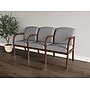 Lesro Weston 3-Seat Tandem Seating, Chambray Grey/Riftwood Walnut (WS3103.WRW-01CHGY)~#|#~3A12C92B-1521-47DE-8CCC2AC863269A16_sc7