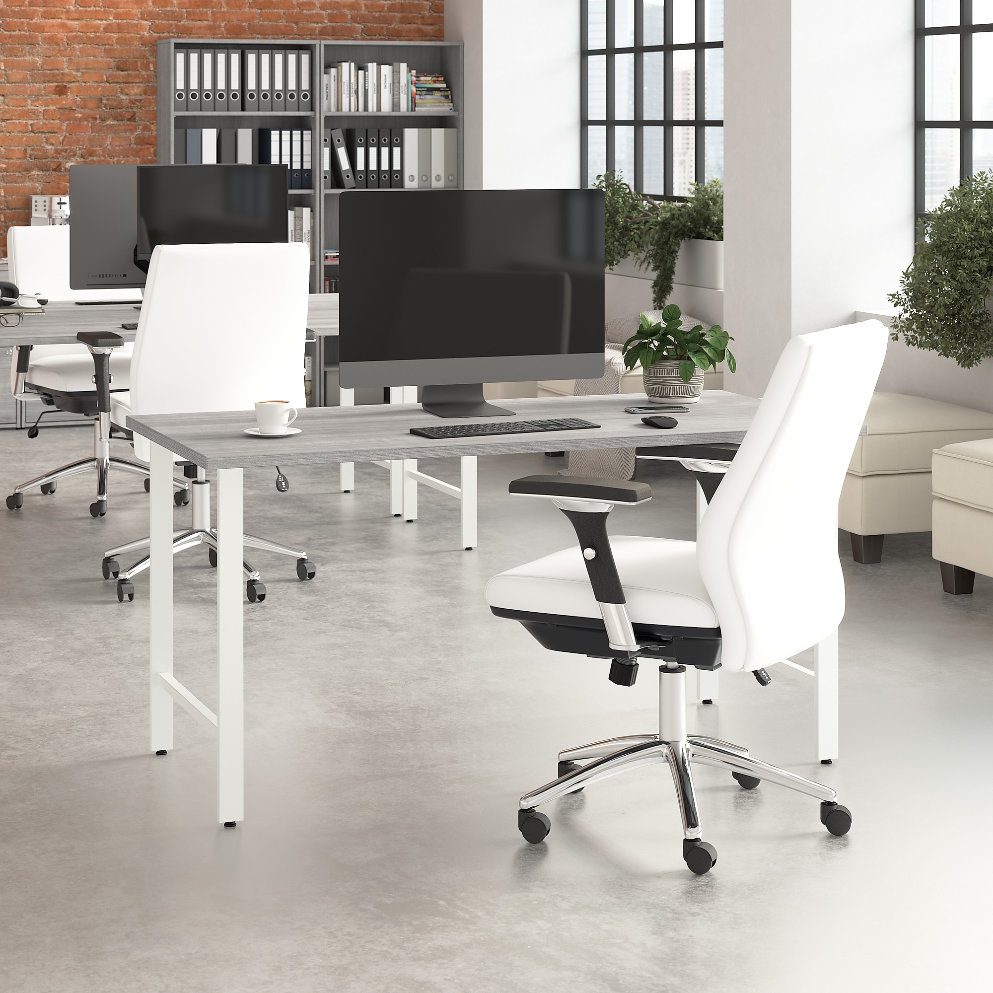 Bush Business Furniture Hustle 60W x 30D Computer Desk with Metal Legs, Platinum Gray (HUD160PG) Sansujyuku sansujyuku.com