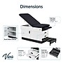 Viva Comfort Slimline Exam Table Base with Leg Rest, Step Stool and Drawers, 420 lbs Capacity, Black (ADI996-FBASE-M2-BLK)~#|#~3A185663-D560-4248-A2DC416B95545D00_sc7