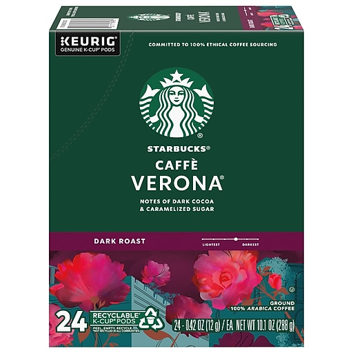 Starbucks Caffe Verona Coffee Keurig® KCup® Pods, Dark Roast, 24/Box