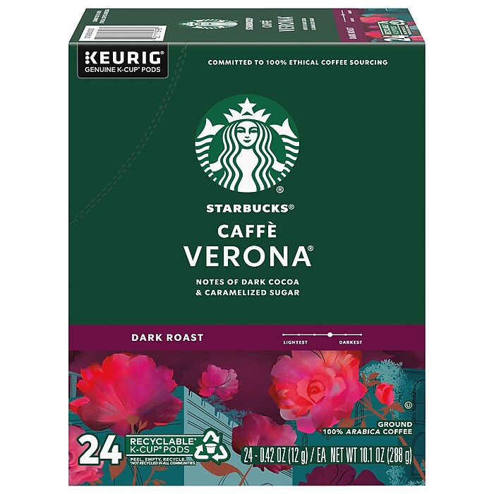 Starbucks Caffe Verona Coffee Keurig® K-Cup® Pods, Dark Roast, 24