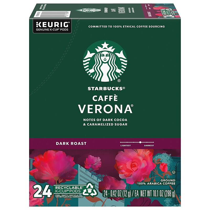 Starbucks Caffe Verona Coffee Keurig® K-Cup® Pods, Dark Roast, 24/Box (SBK18998) image 1