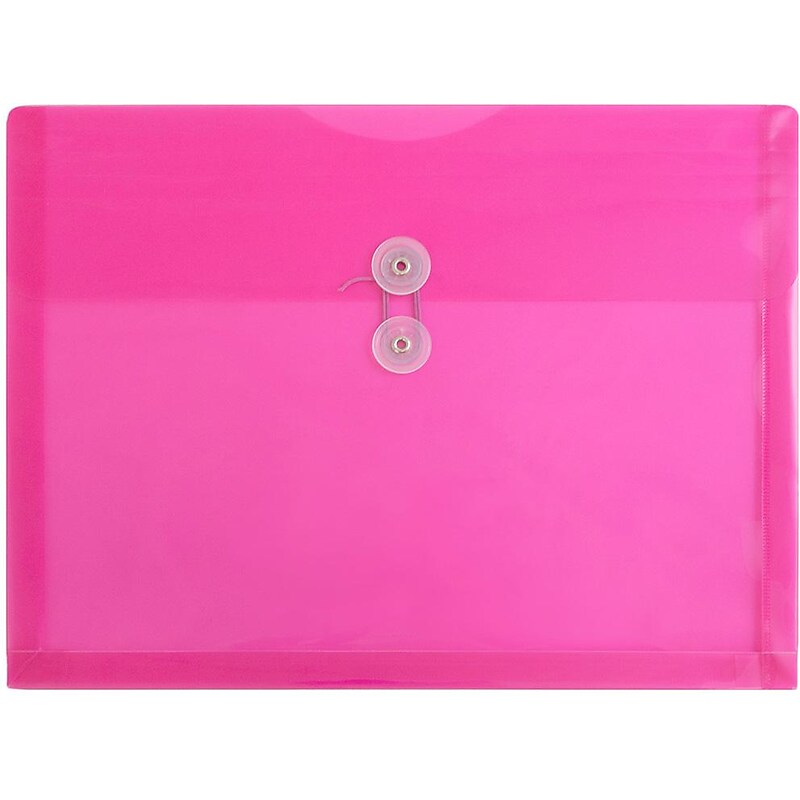 JAM Paper Premium Plastic Document File, Letter, Fuchsia Pink, 3/Pack (218B1FUX3) image 1