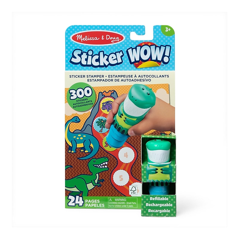 Melissa & Doug Sticker WOW! Activity Pad and Sticker Stamper, 8/Pack (32012) image 1