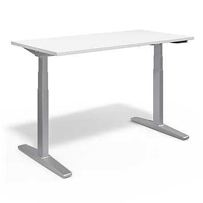 Workplace 2.0 55″W Electric Rectangular Adjustable Standing Desk with Micro Movements, White (WP62092) Sansujyuku sansujyuku.com