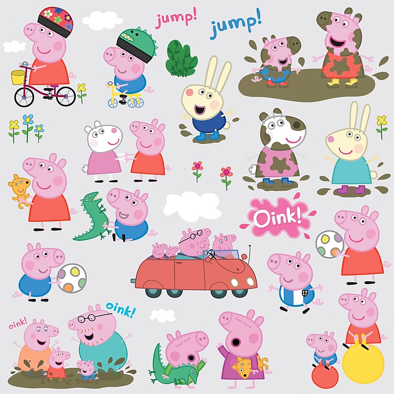 York Wallcoverings Peppa the Pig Children's Decals, Cartoons (RMK3183SCS) image 1