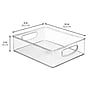 iDESIGN Small Stackable Plastic Storage Bin, Clear (63698)~#|#~3A34A0E7-169C-463D-84705E82EA496C30_sc7