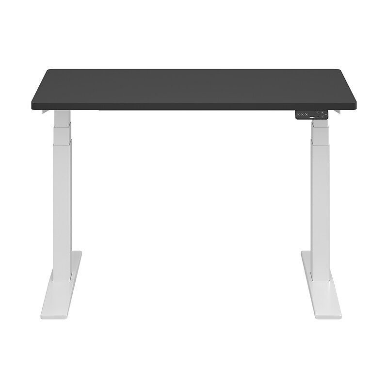 FlexiSpot E7COMMERCIAL 48''W Electric Adjustable Particle Board Standing Desk, Black/White (E7WCOM4824-B) image 1
