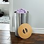 Household Essentials Round Metal Laundry Hamper with Engineered Wooden Lid, Brushed Stainless (HH7081-1)~#|#~3A38BCA4-1597-4B01-97D3420EFC863721_sc7