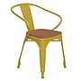 Flash Furniture Luna Indoor-Outdoor Chair with Arms, Yellow with Teak Seat (CH31270YLPL1T)~#|#~3A3A3117-0F14-4BC6-998F713BA6632157_sc7