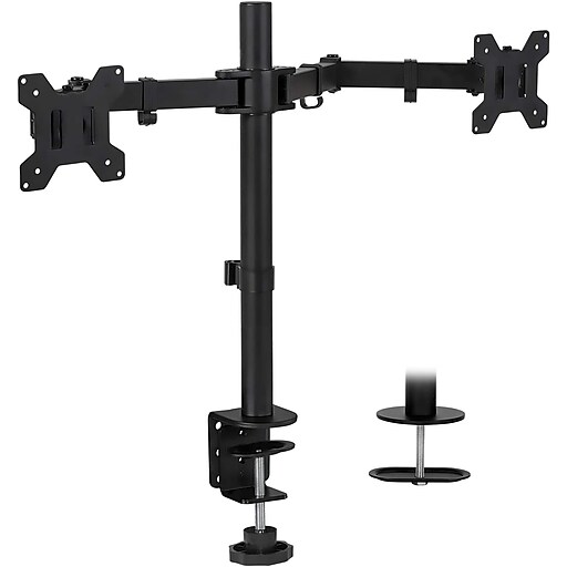 Mount-lt! Full Motion Dual Monitor Desk Mount, Up to 32