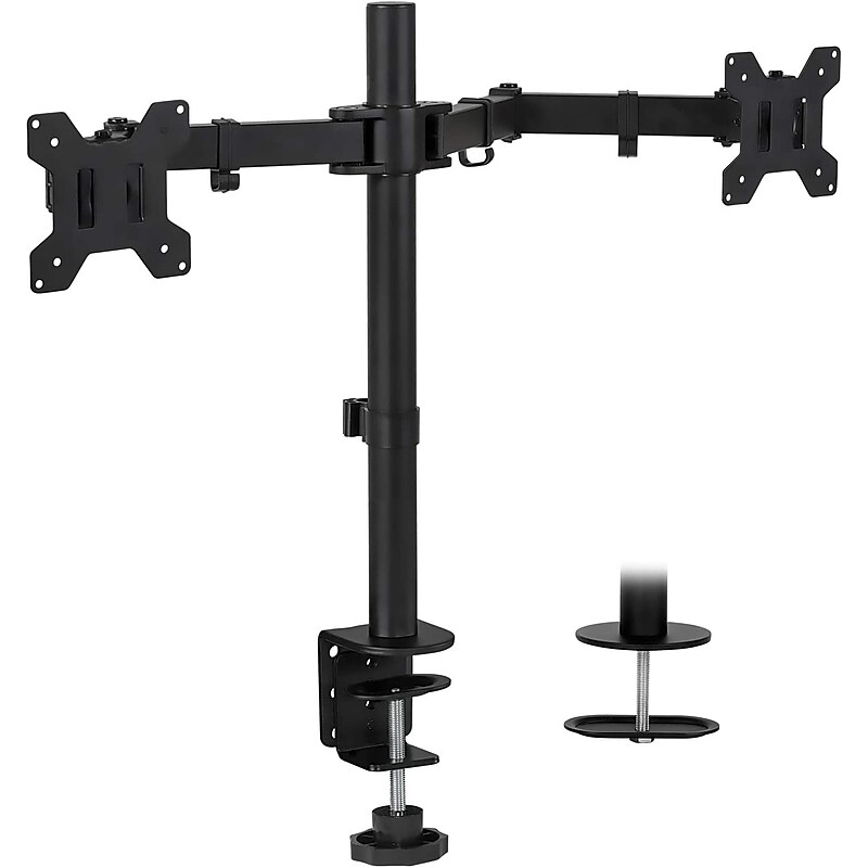 Mount-lt! Full Motion Dual Monitor Desk Mount, Up to 32" Monitors, Black (MI-2752L) image 1