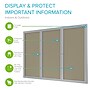 Ghent 3' H x 6' W Enclosed Vinyl Bulletin Board with Satin Frame, 3 Door (PA33672VX-181)~#|#~3A40D72E-33E6-417F-99FAD5D79C012724_sc7