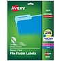 Avery Sure Feed Laser/Inkjet File Folder Labels, 2/3" x 3-7/16", Glossy Clear, 450 Labels/Pack (5029)~#|#~3A47E089-BD23-4B2D-8FB1564877EA136C_sc7