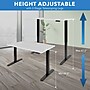 Mount-It! Dual Motor 48"W Electric Rectangular Adjustable Standing Desk, White/Black (MI-18120)~#|#~3A4DF38D-B57E-4491-B991C6ABD18A3883_sc7