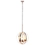 Lalia Home 3-Light 18" Adjustable Globe Hanging Metal and Clear Glass Ceiling LED Pendant, Rose Gold (LHP-3010-RG)~#|#~3A4E1892-2E6B-443B-89A8CE59C7803E02_sc7