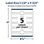 Avery Laser/Inkjet Multipurpose Labels, 7.75"  x 1.5", Matte White, 50/Pack (94118)~#|#~3A4E5540-C102-4B08-81ED8A6347E219D2_sc7
